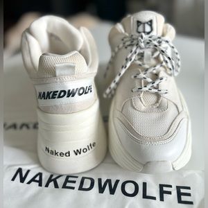 Naked Wolfe Track White Vegan, the chunky platform sneakers. Size 38. 8 US